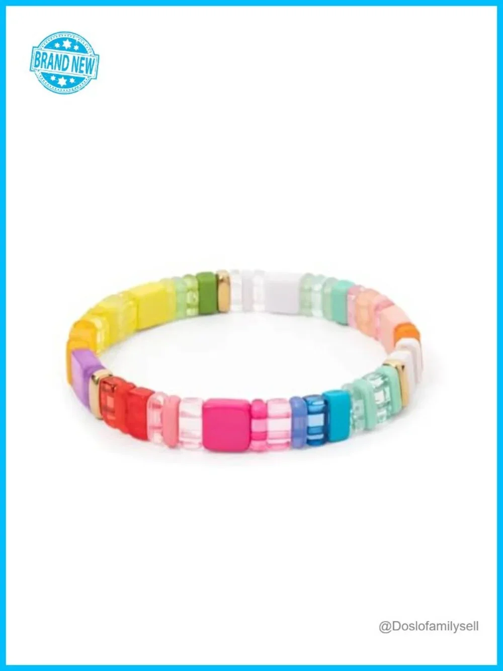Stretch Enamel Beaded Bracelet Stack 3-Piece Set